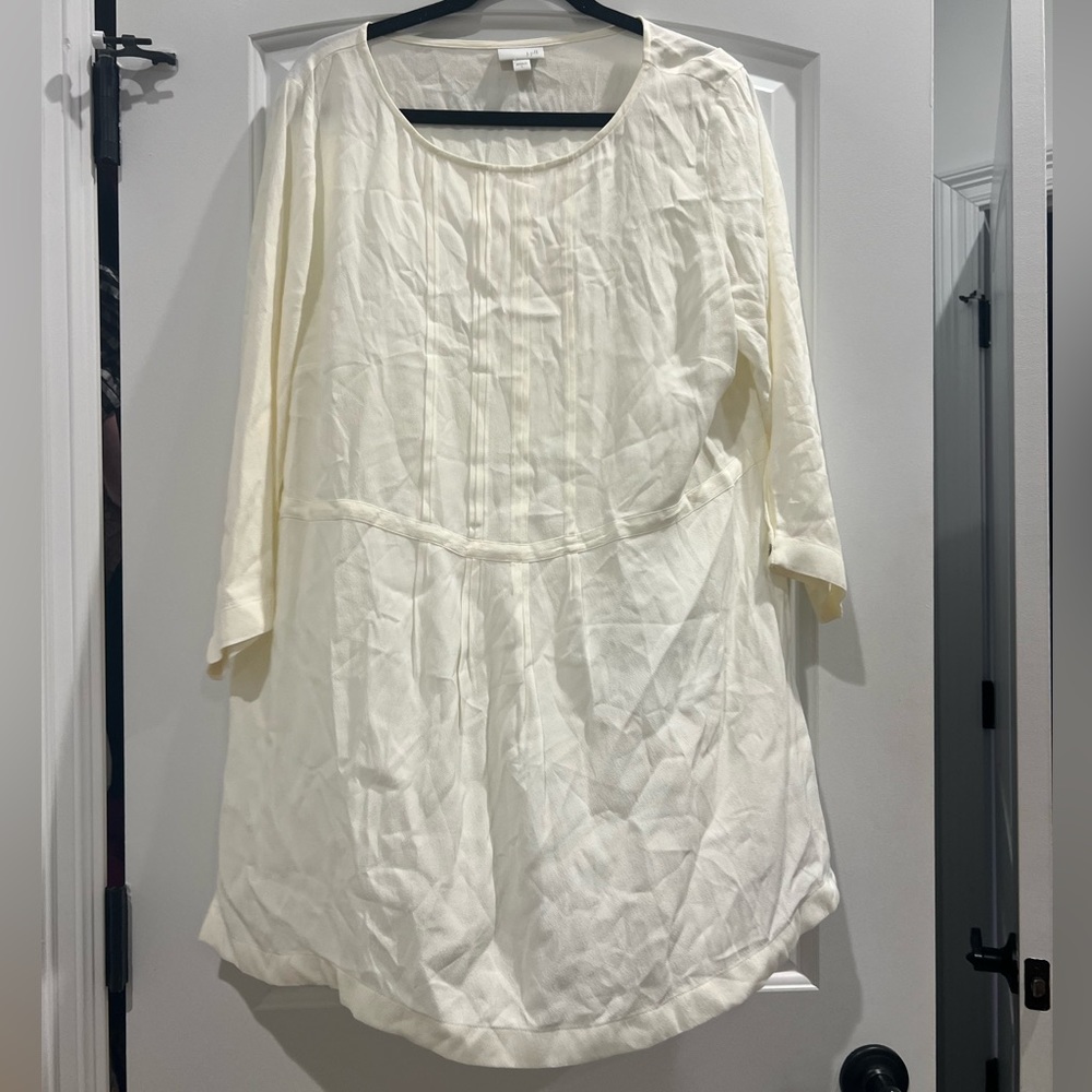 White Cream Tunic Blouse